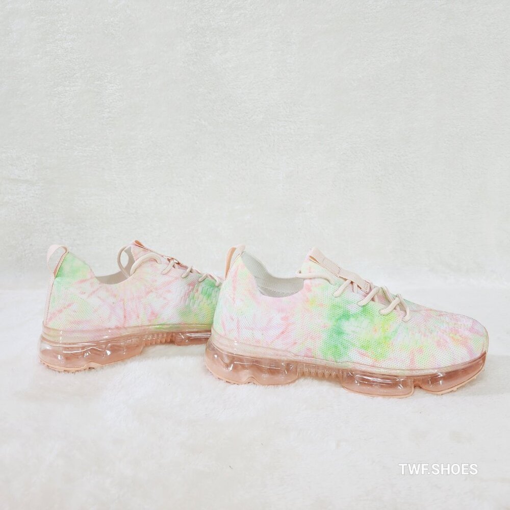 Haven Rose Pink Pastel Multicolor Tie Dye Slip On Tie Shoes Comfort Sneaker J